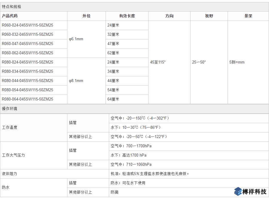 奧林巴斯縮放搖擺棱柱鏡工業(yè)視頻內窺鏡產品規(guī)格